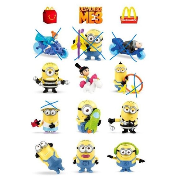 2017 McDonalds Happy Meal Toys Figures Minions Despicable Me 3 Set of 9 - Picture 6 of 6